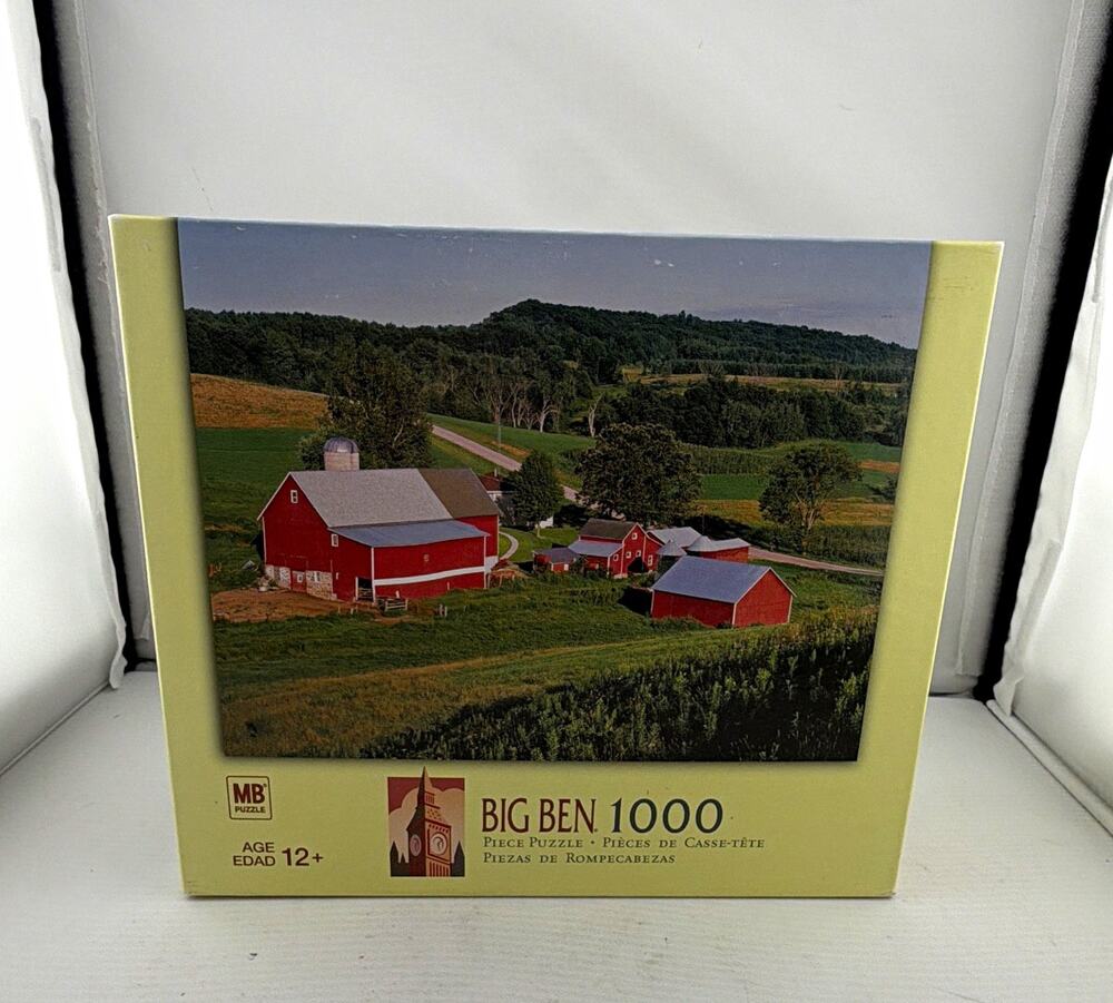 MB Big Ben 1000-Piece Jigsaw Puzzle Farm near Baraboo Wisconsin 2005